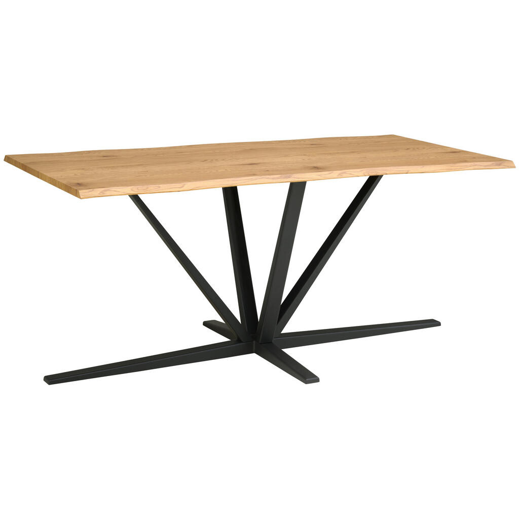 MID.YOU JEDÁLENSKÝ STÔL, čierna, farba duba, 180/76/90 cm