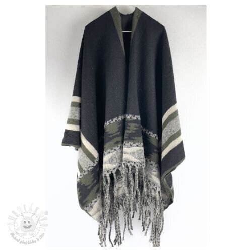 Poncho PRATO boiled wool design C