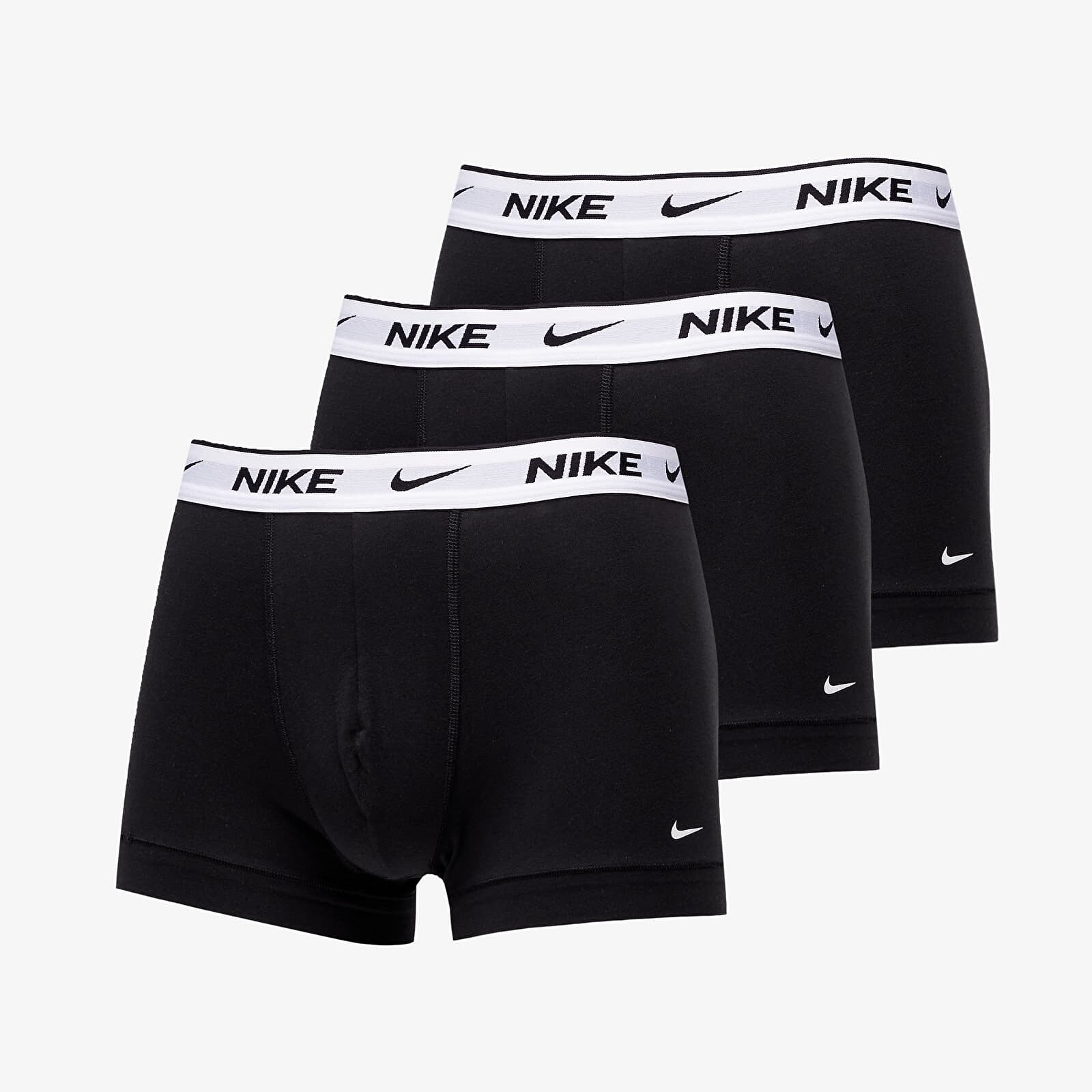 Boxerky Nike Dri-FIT Everyday Cotton Stretch Trunk 3-Pack Black/ White XL