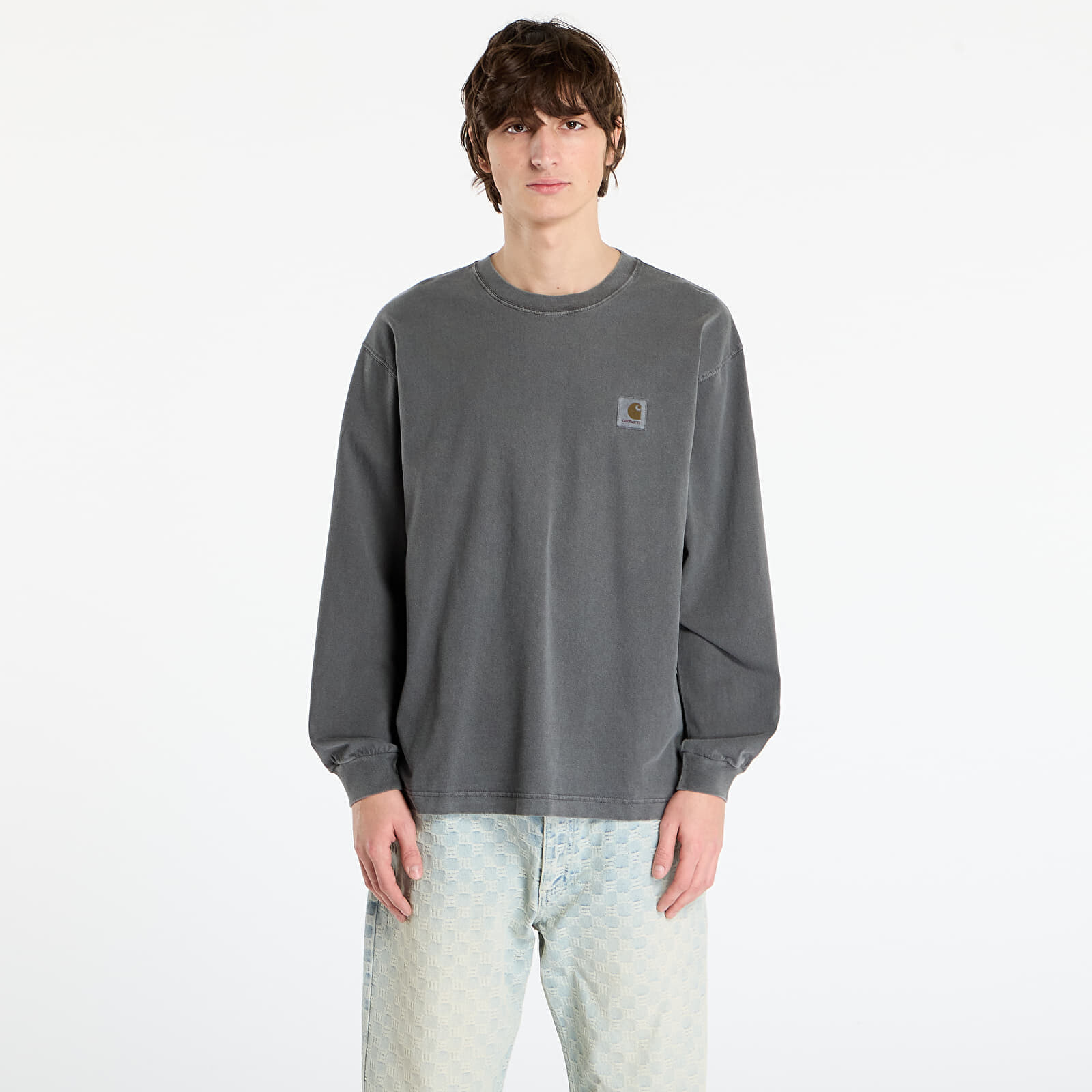 Tričko Carhartt WIP L/S Vista T-Shirt Black Garment Dyed L