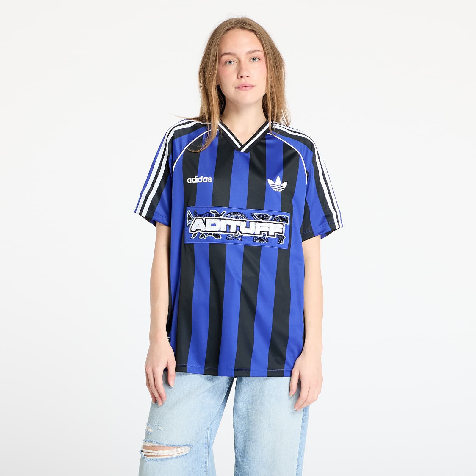 Dres adidas Originals Beads Jersey Semi Lucid Blue/ Black S