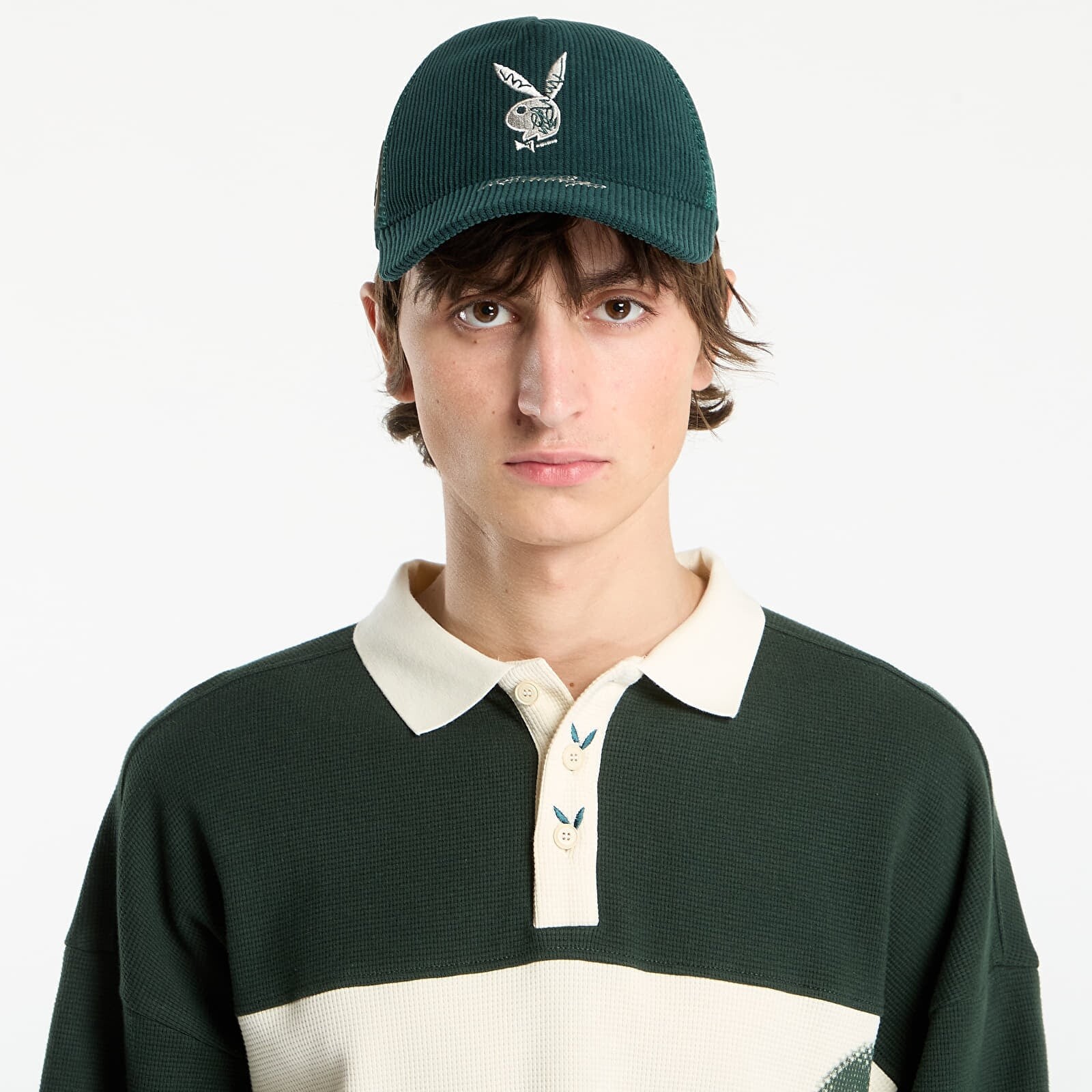 Šiltovka Playboy x FTSHP Corduroy Trucker Green Universal