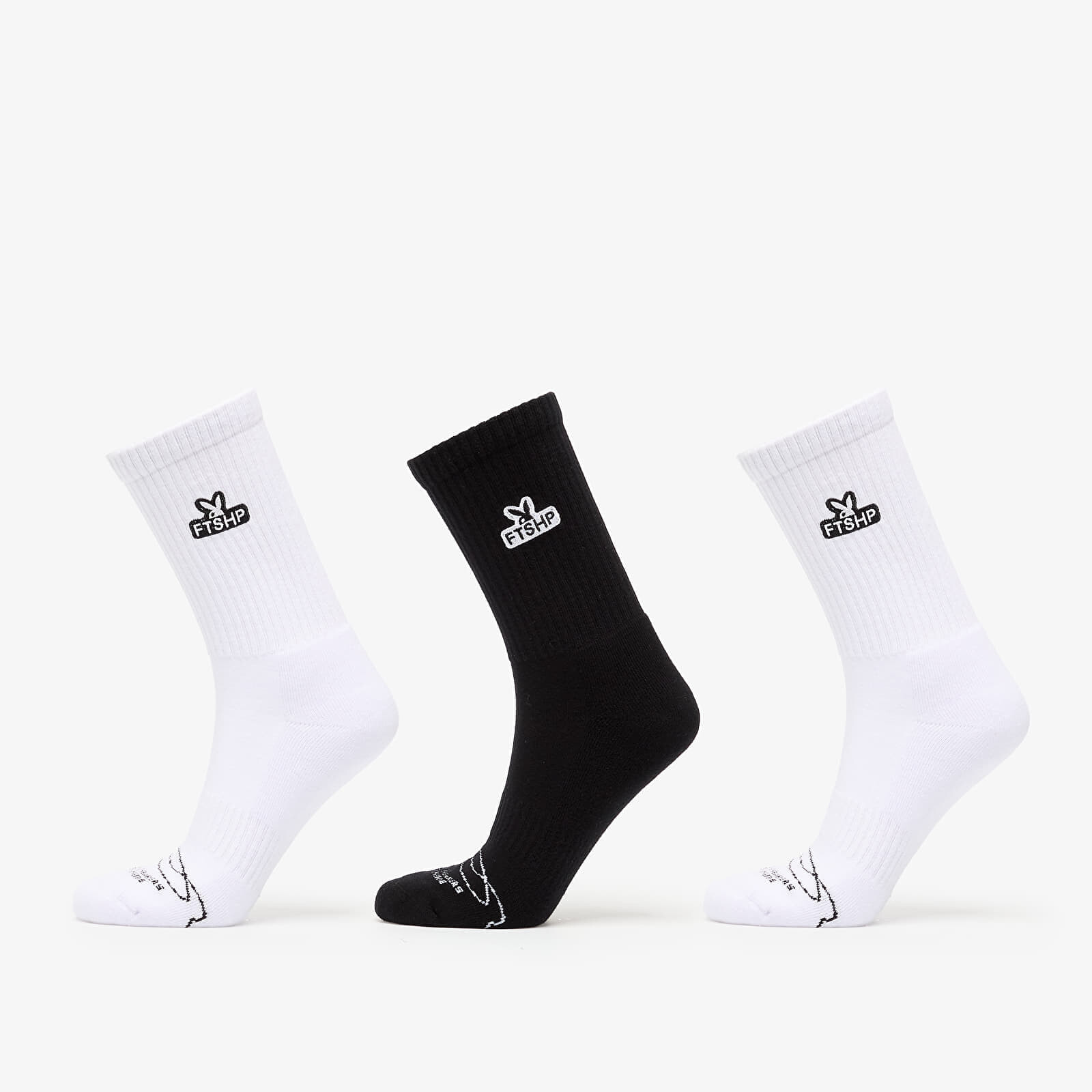 Ponožky Playboy x FTSHP Socks 3 Pack Black/ White 39-42
