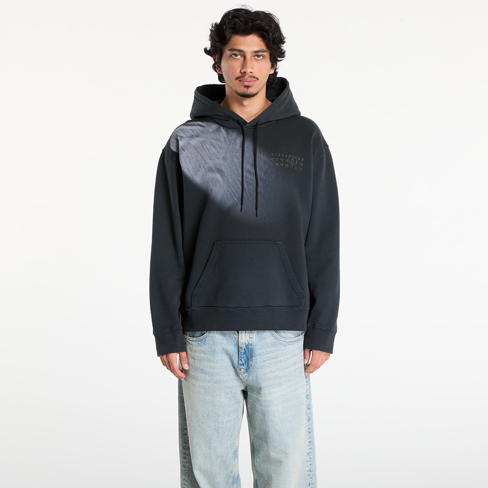 Mikina MM6 Maison Margiela Sweatshirt Washed Black XL