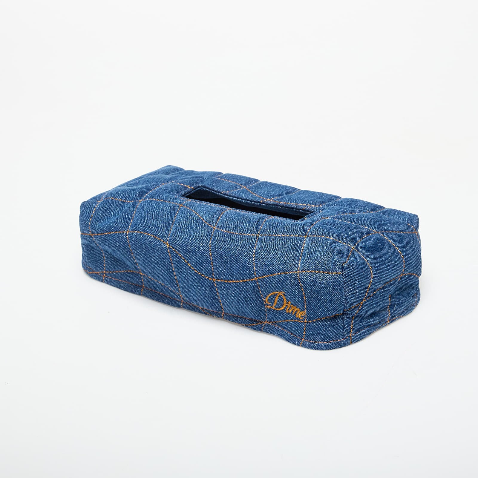 Dime Quilted Tissue Box Cover Indigo Universal