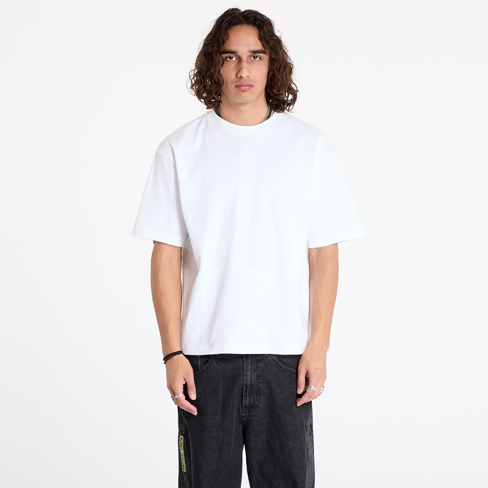Tričko Calvin Klein Jeans Slub Rib Tee White S