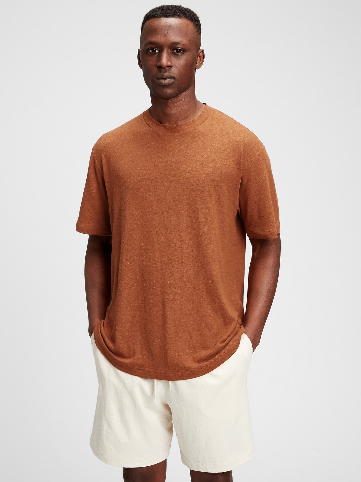 GAP T-shirt short sleeve linen t-shirt - Men's