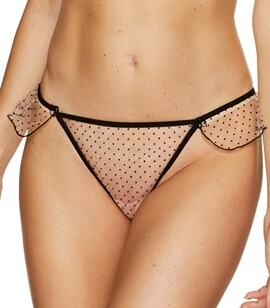 Dámske romantické tangá Clio / S - béžové