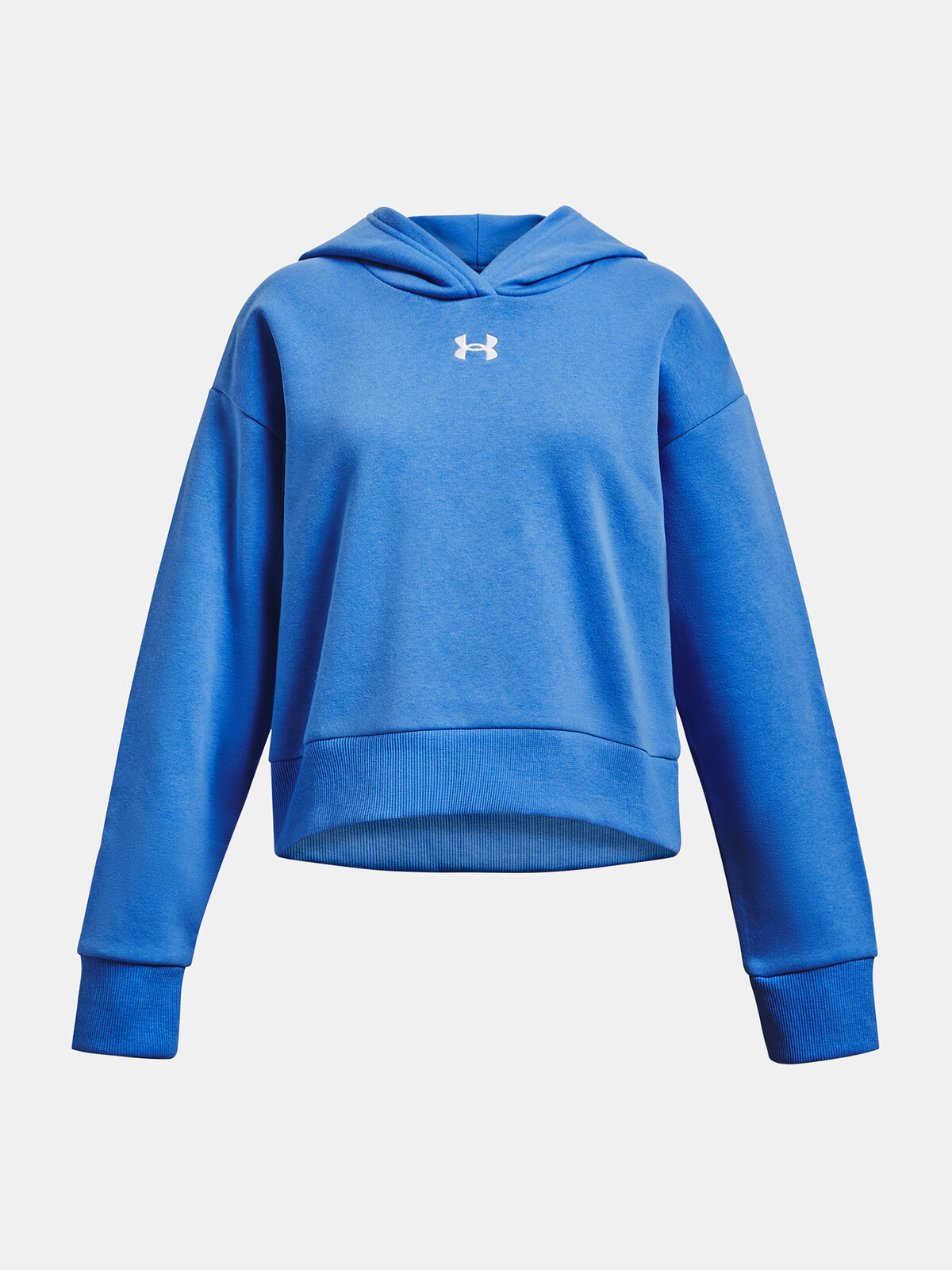 Modrá mikina Under Armour UA Rival Fleece Crop Hoodie