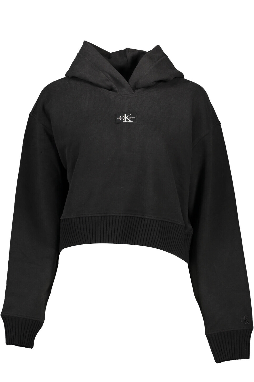 Calvin Klein Badge Wide Sleeves Crop Hoodie