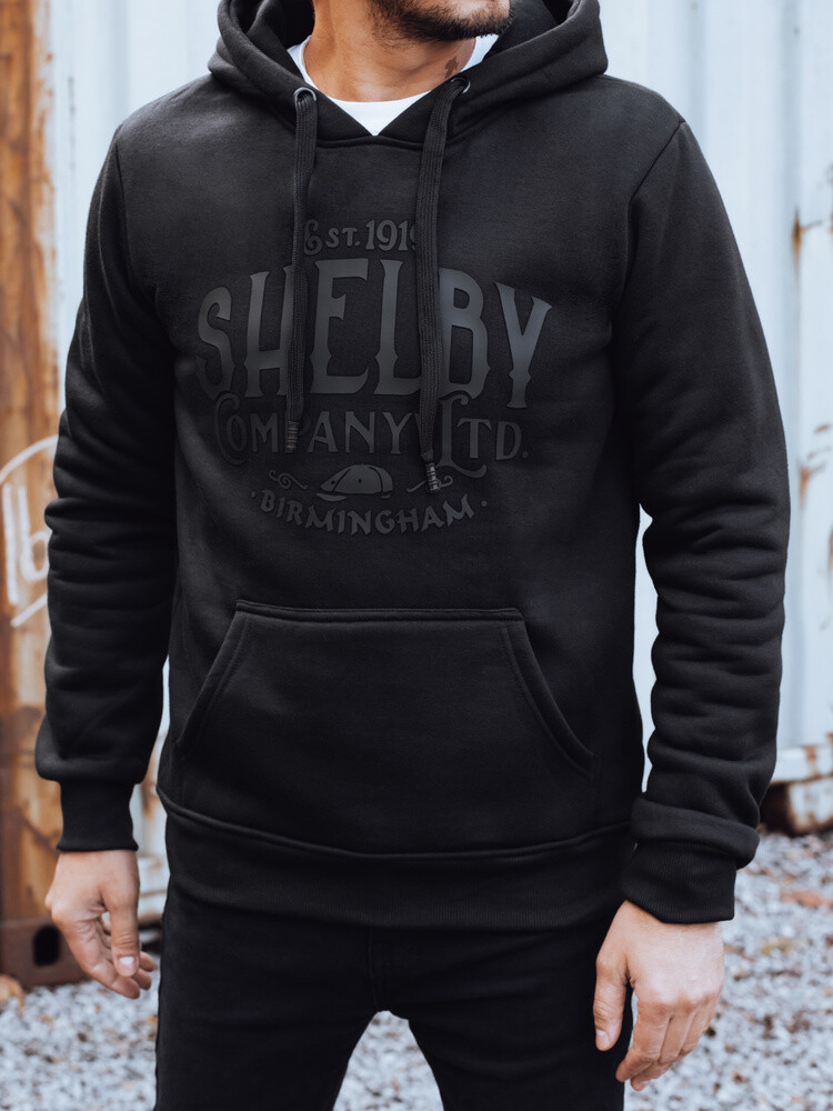 Čierna mikina s kapucňou Shelby