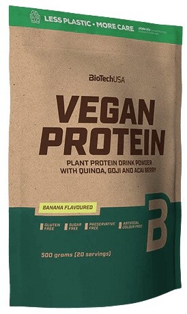 Biotechusa vegan protein 500g - bez príchuti výpredaj (pošk.obal)
