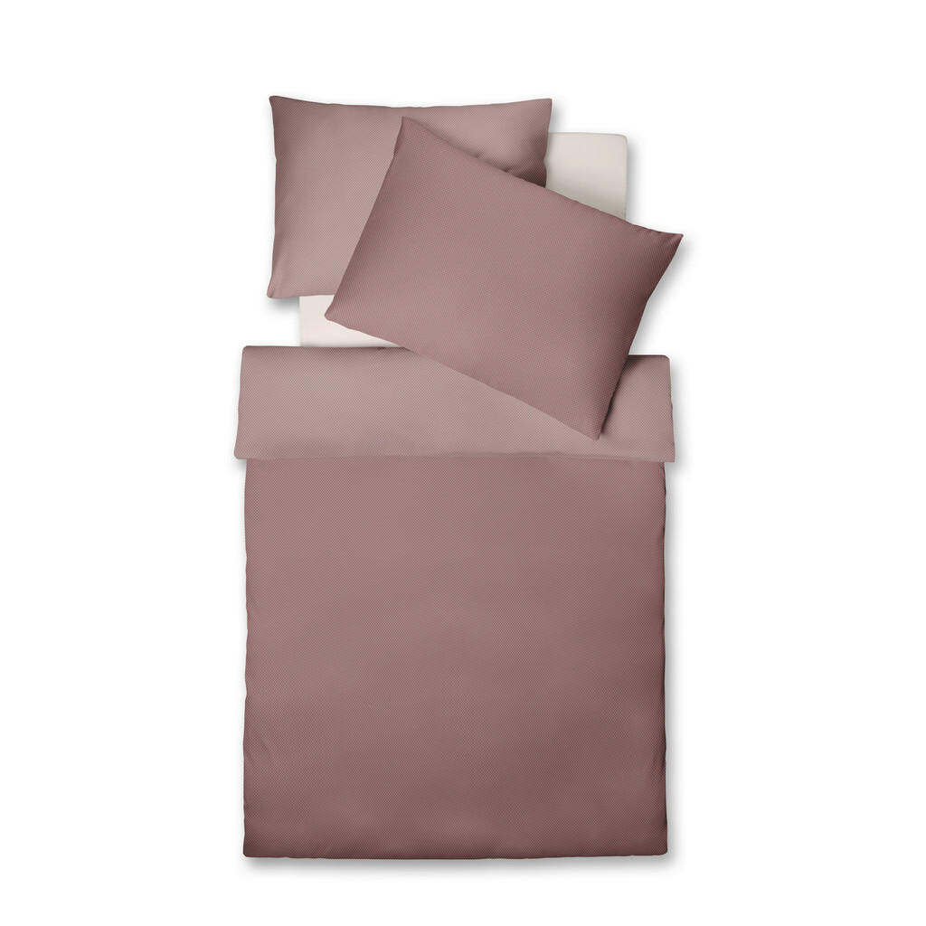 Fleuresse POSTEĽNÁ BIELIZEŇ, flanel, biela, staroružová, tmavoružová, 140/220 cm