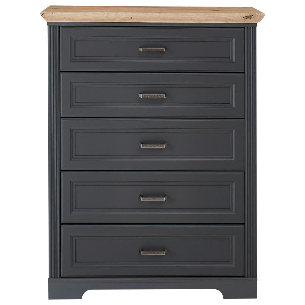 Landscape KOMODA, grafitová, dub artisan, 93/121/41 cm