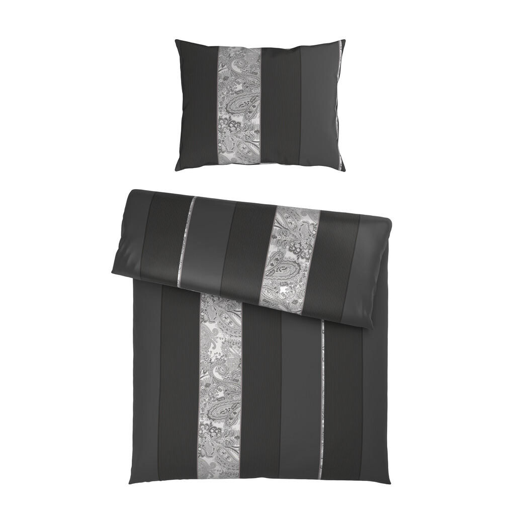 Dieter Knoll POSTEĽNÁ BIELIZEŇ, satén, antracitová,