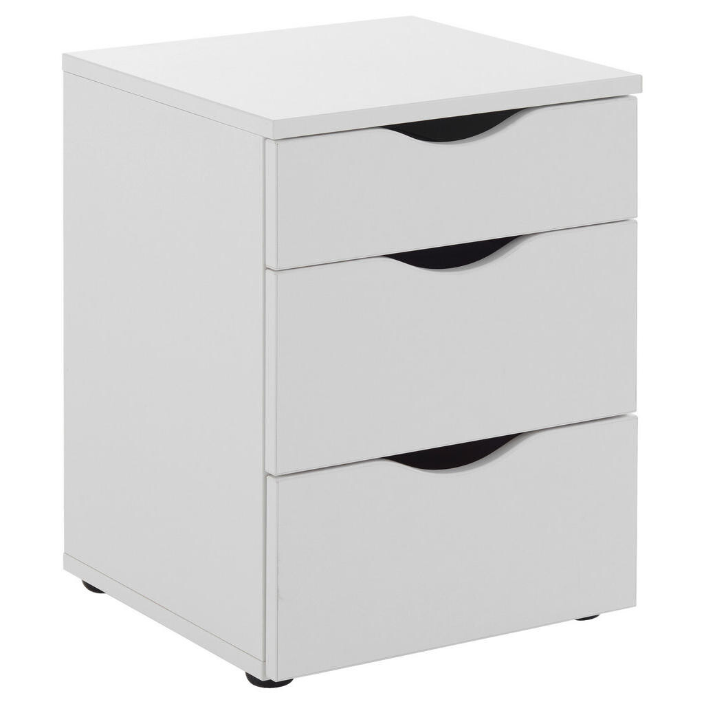 Carryhome NOČNÝ STOLÍK, biela, 40/55/38 cm