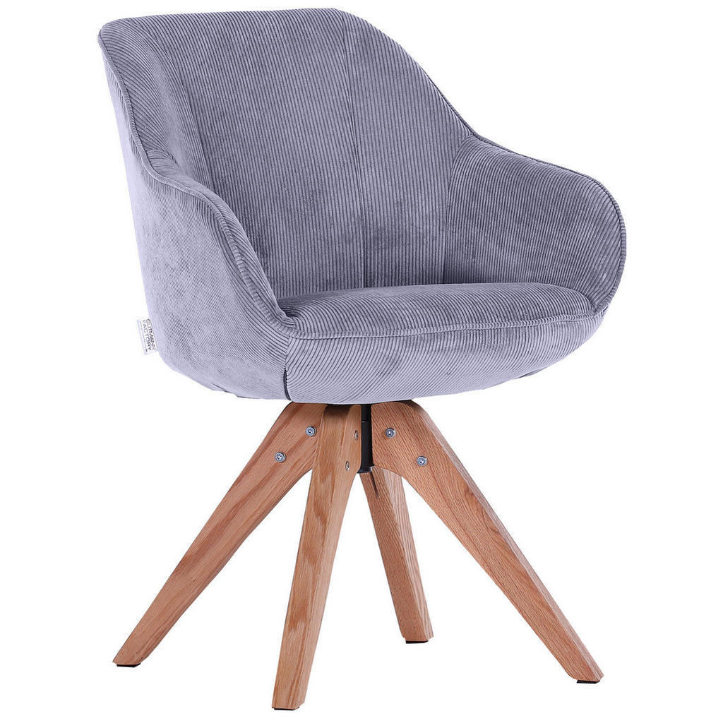 Hom`in STOLIČKA S PODRÚČKAMI, kord, svetlosivá