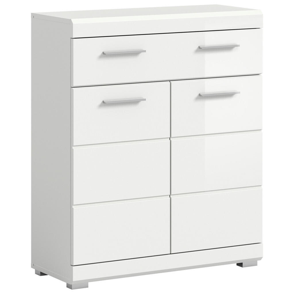 MID.YOU SPODNÁ SKRINKA, biela s vysokým leskom, biela s vysokým leskom, 74/88/31 cm