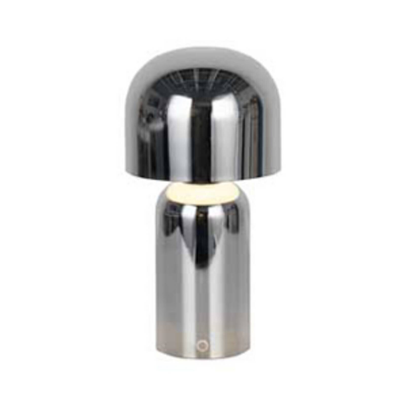 Stolová LED lampa na batérie Niko, chrómová farba, výška 26 cm, kov