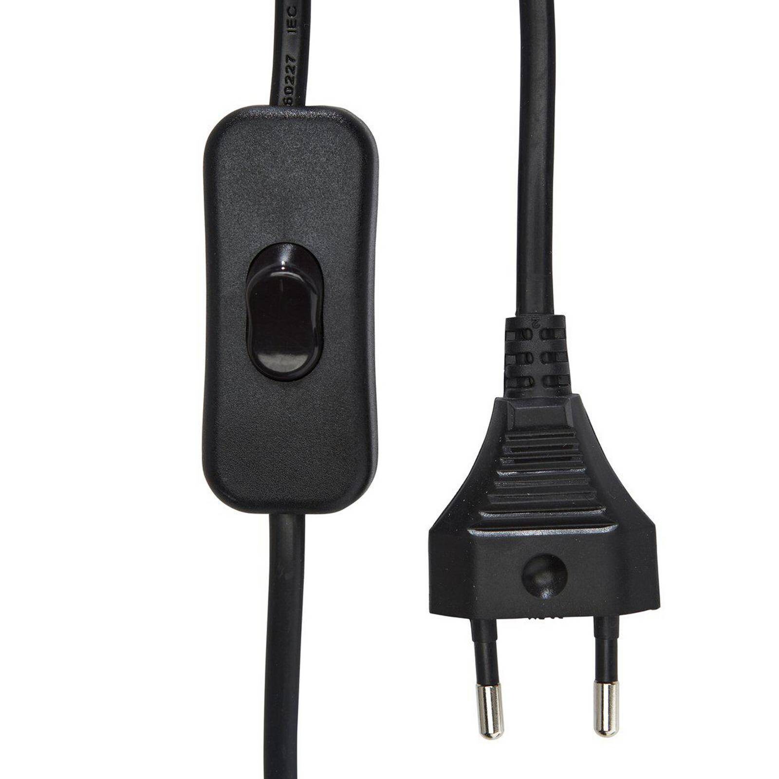 PR Home Nástenné svetlo Viedeň, čierne, výška 22 cm, GU10, zástrčka