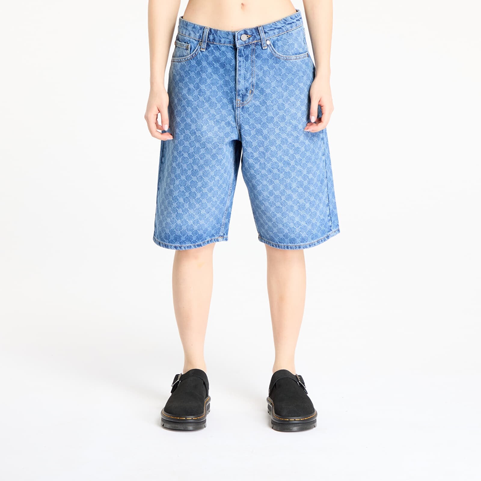 Šortky Daily Paper Monogram Denim Shorts Blue L