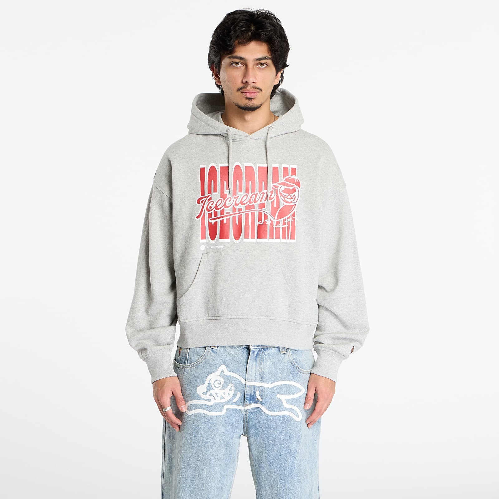 Mikina Billionaire Boys Club Icecream Cherry Oversized Popover Hood Heather Grey XL