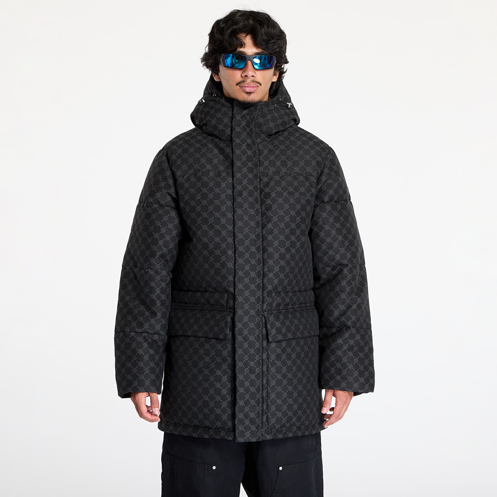 Bunda Daily Paper Oba Cotton Monogram Puffer Black XL