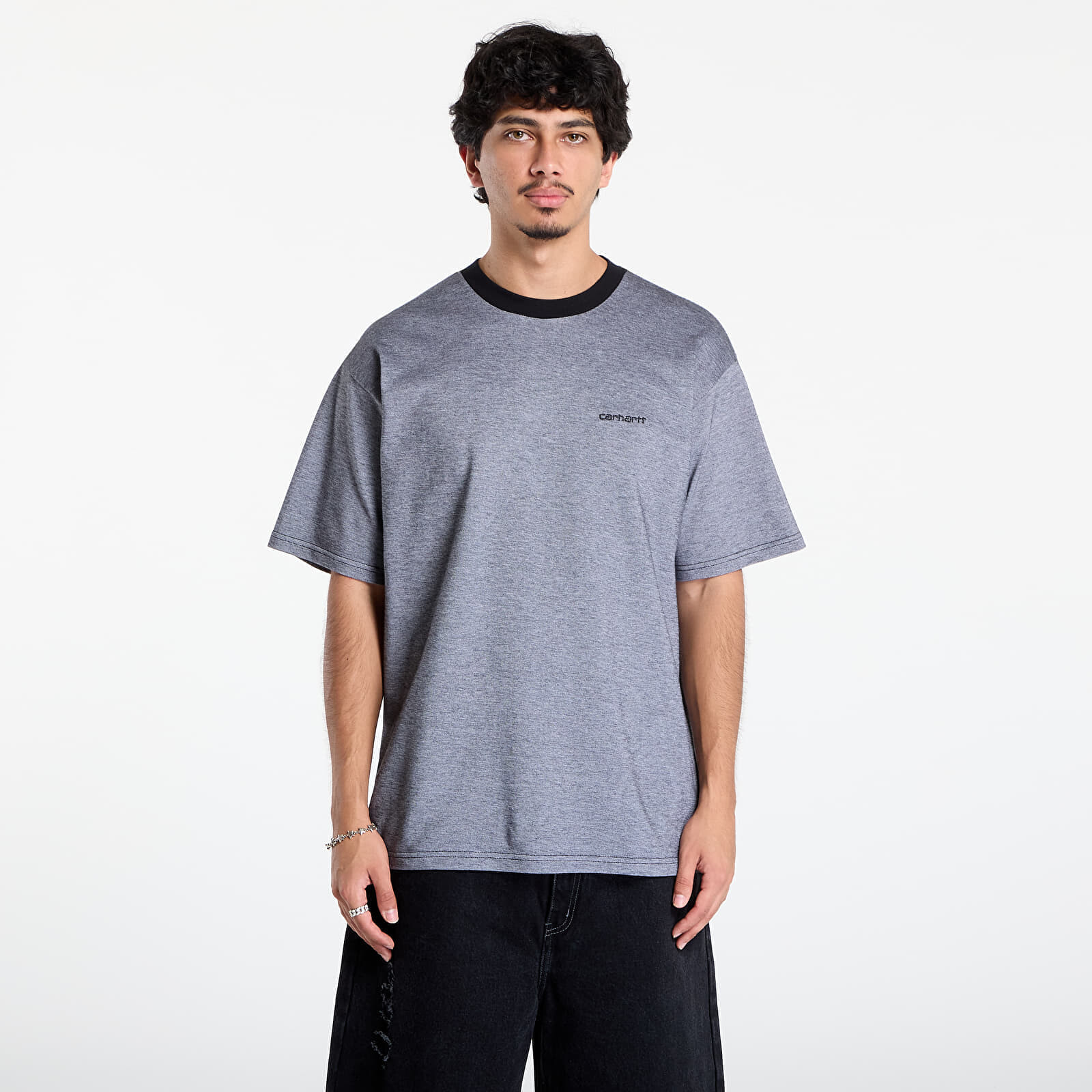 Tričko Carhartt WIP S/S Piqué T-Shirt UNISEX Black/ White/ Black XL