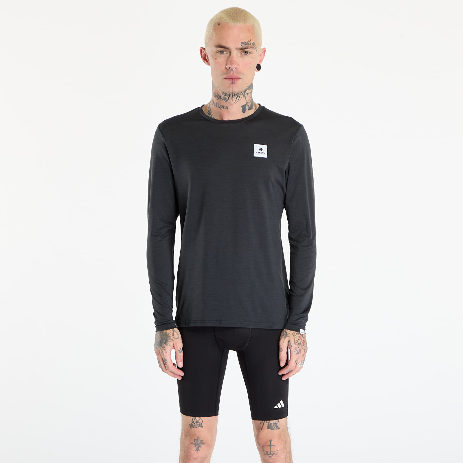 Tričko SAYSKY Reflective Logo Pace Long Sleeve Black L