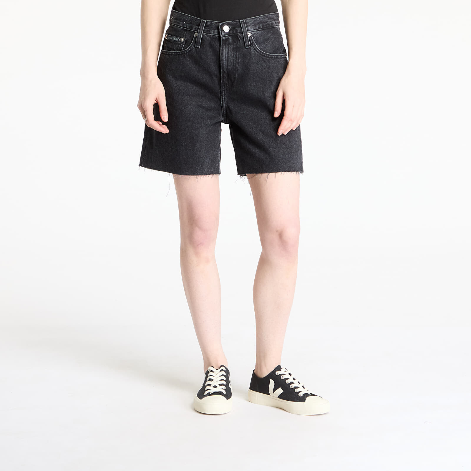 Šortky Calvin Klein Jeans Bermuda Short Denim Black 27