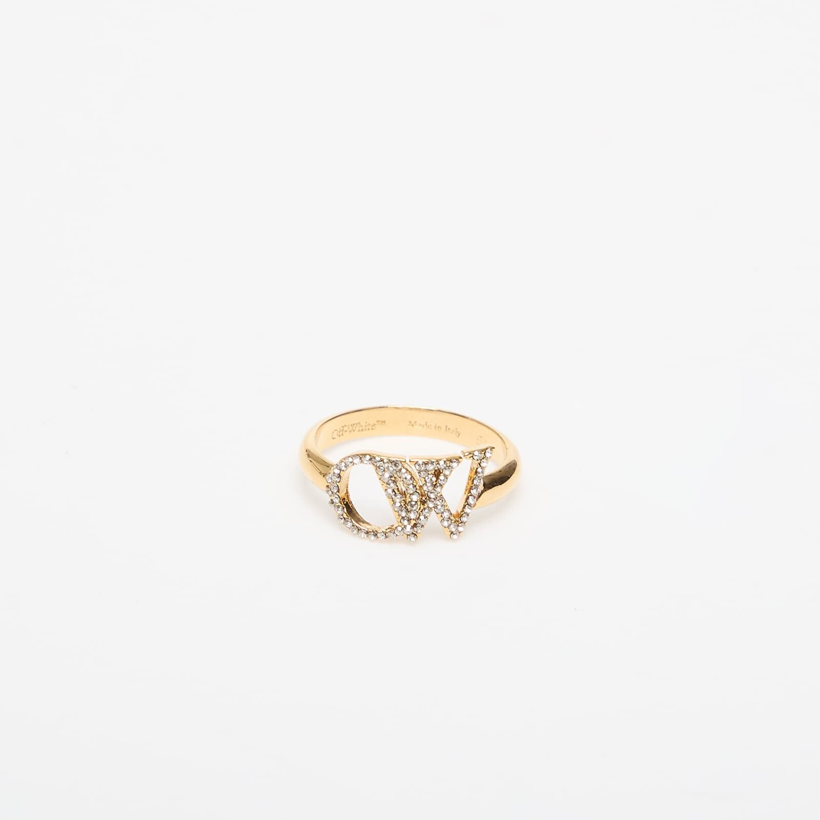 Off-White Ow Ring With Strass Gold/ Silver 54