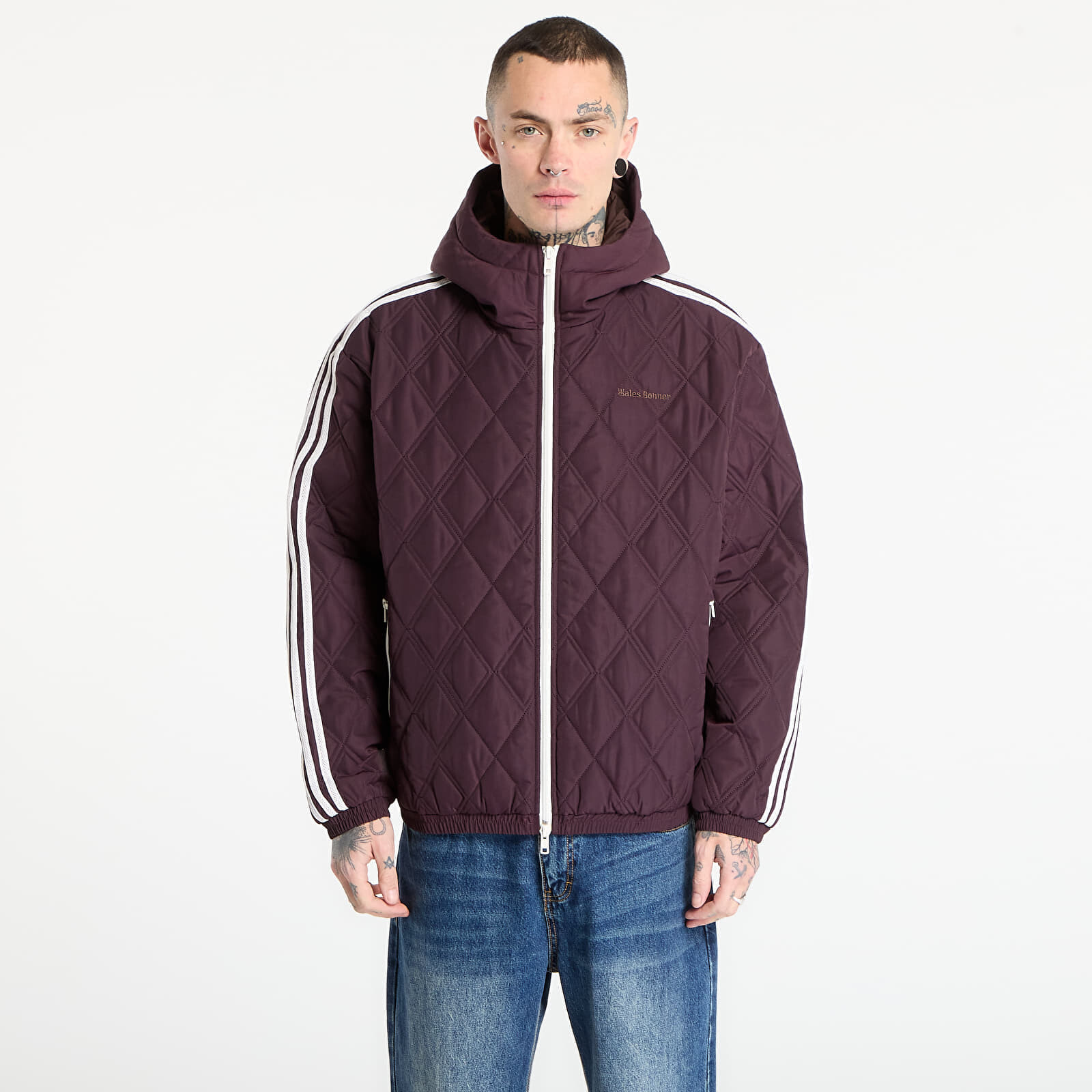 Bunda adidas x Wales Bonner Quilted Jacket Shadow Maroon/ Yellow S