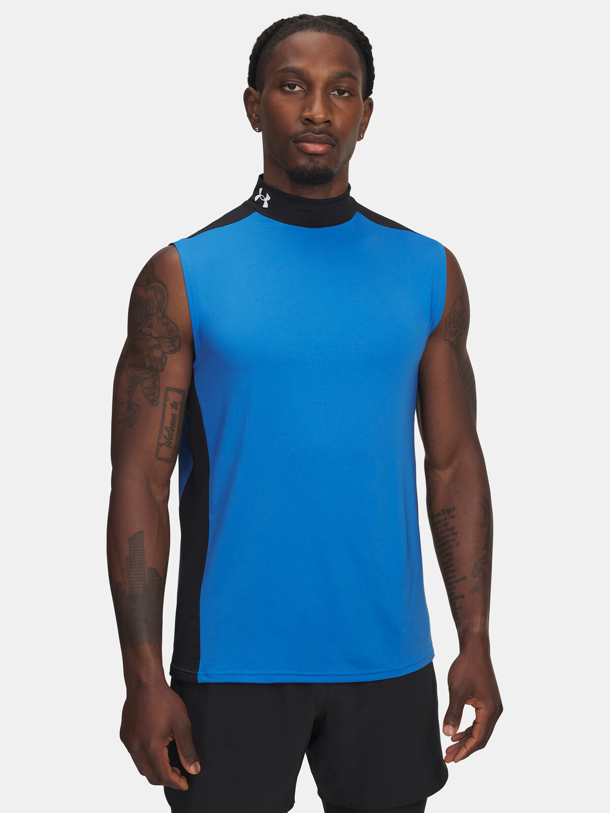 Men's Under Armour UA HG Wordmark SL-BLU Tank Top - Men's