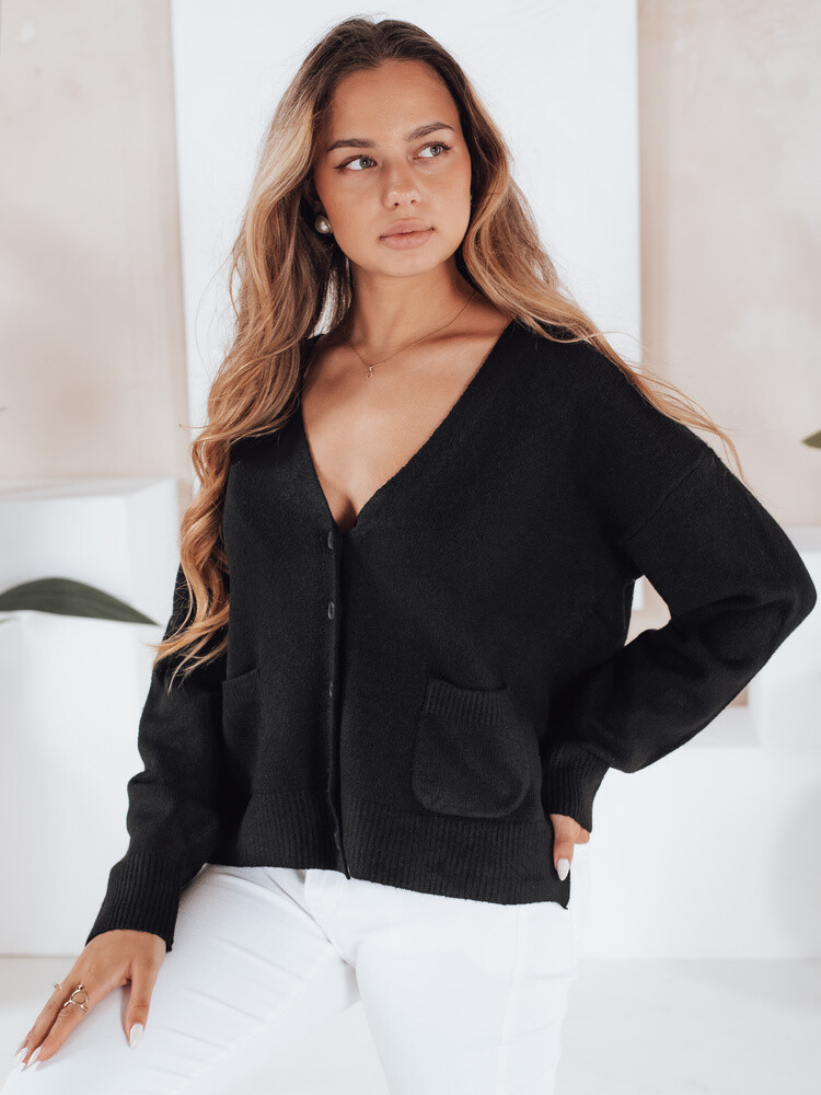 Damski kardigan SORELIE czarny Dstreet