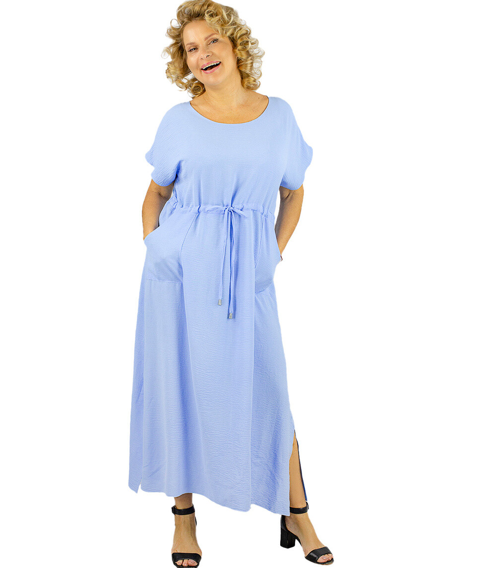 Pri Long maxi dress with waist tie 