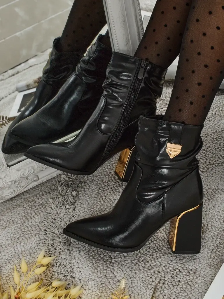 Resti Women's Eco-Leather Heeled Ankle Boots AshenPurl