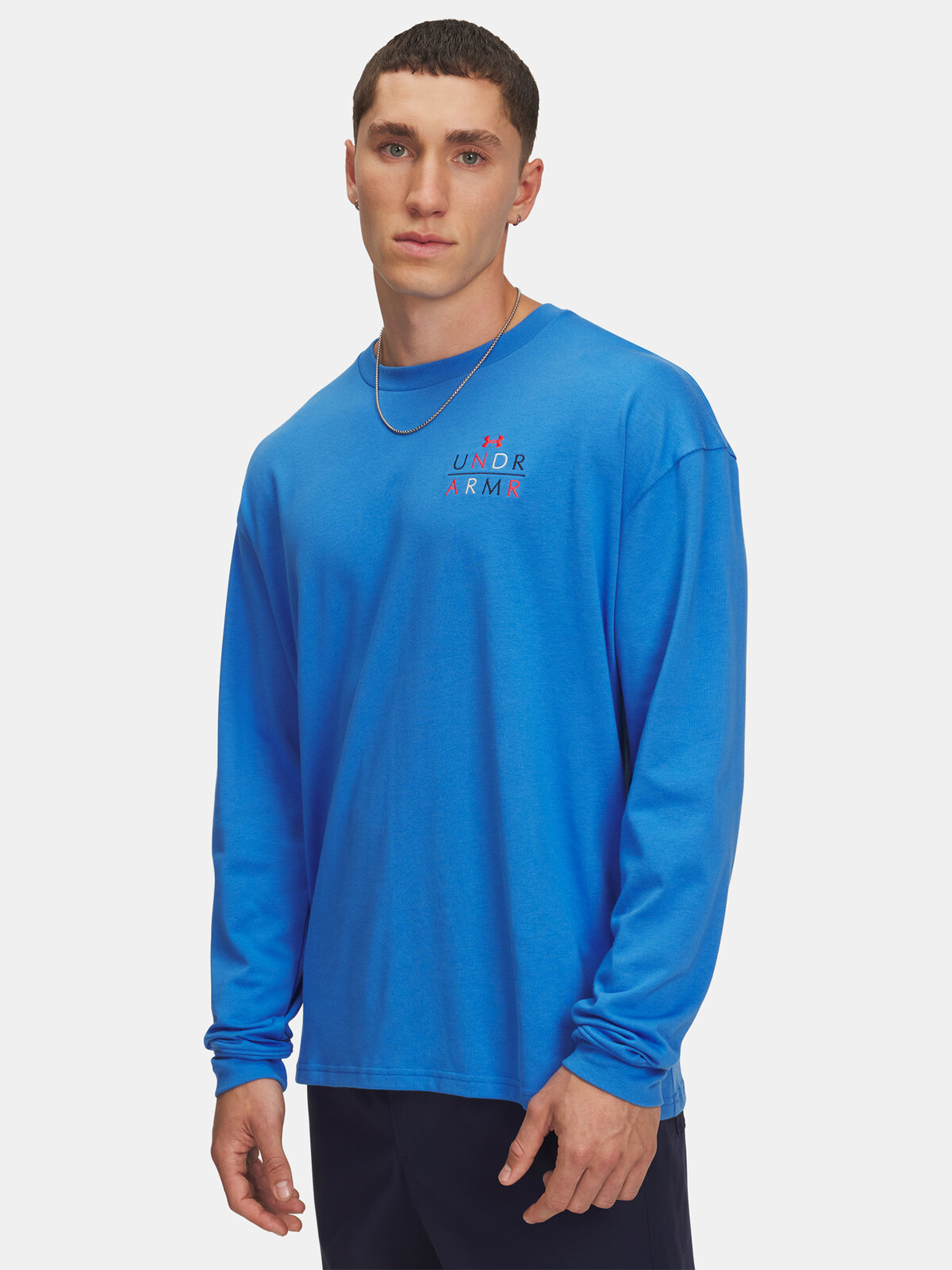 Men's Under Armour UA HWT MODERN SPORT OS LS-BLU - Men's T-Shirt