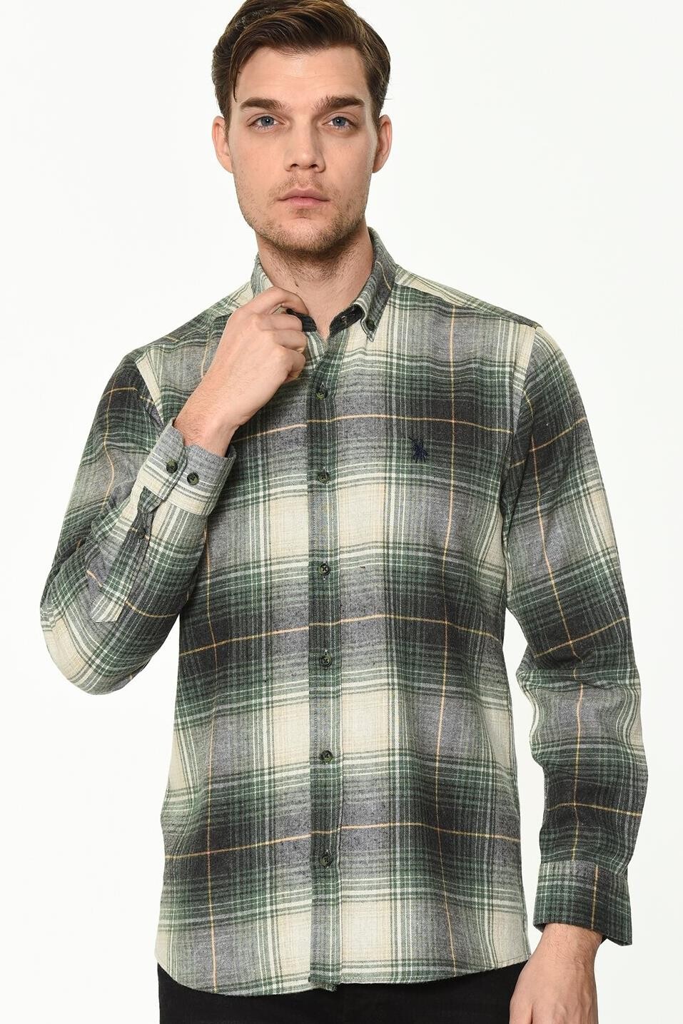 G902 DEWBERRY MEN'S SHIRT-GREEN
