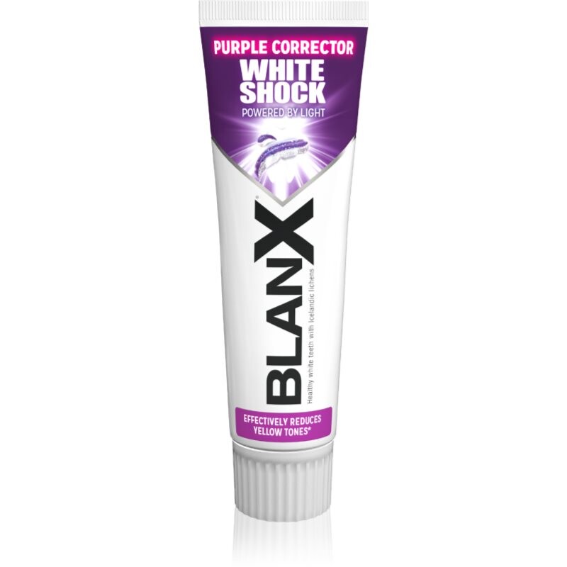 BlanX White Shock Purple bieliaca zubná pasta s fialovým pigmentom 78 ml