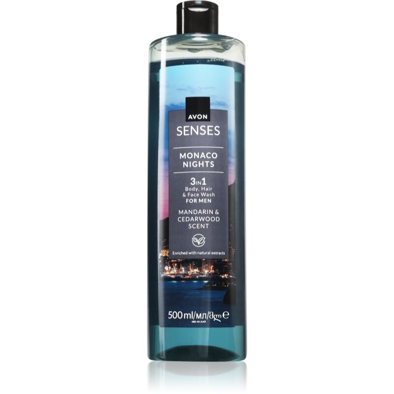 Avon Senses Monaco Nights sprchový gél 3v1 500 ml