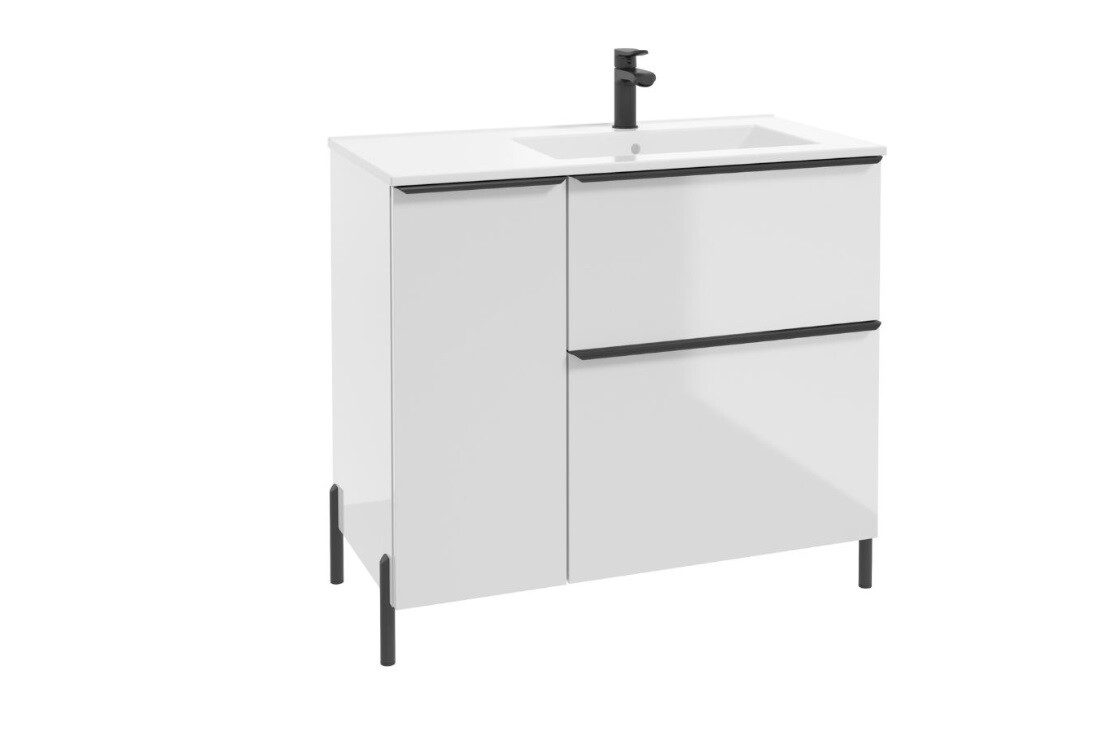 ArtDef Skrinka pod umývadlo NINO WHITE | D90 / pravá