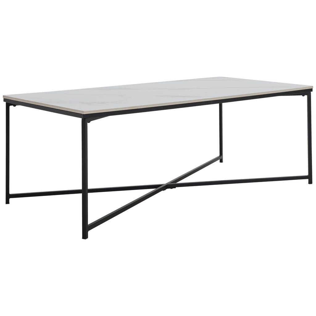 Livetastic KONFERENČNÝ STOLÍK, čierna, biela, kov, keramika, 120/43/60 cm