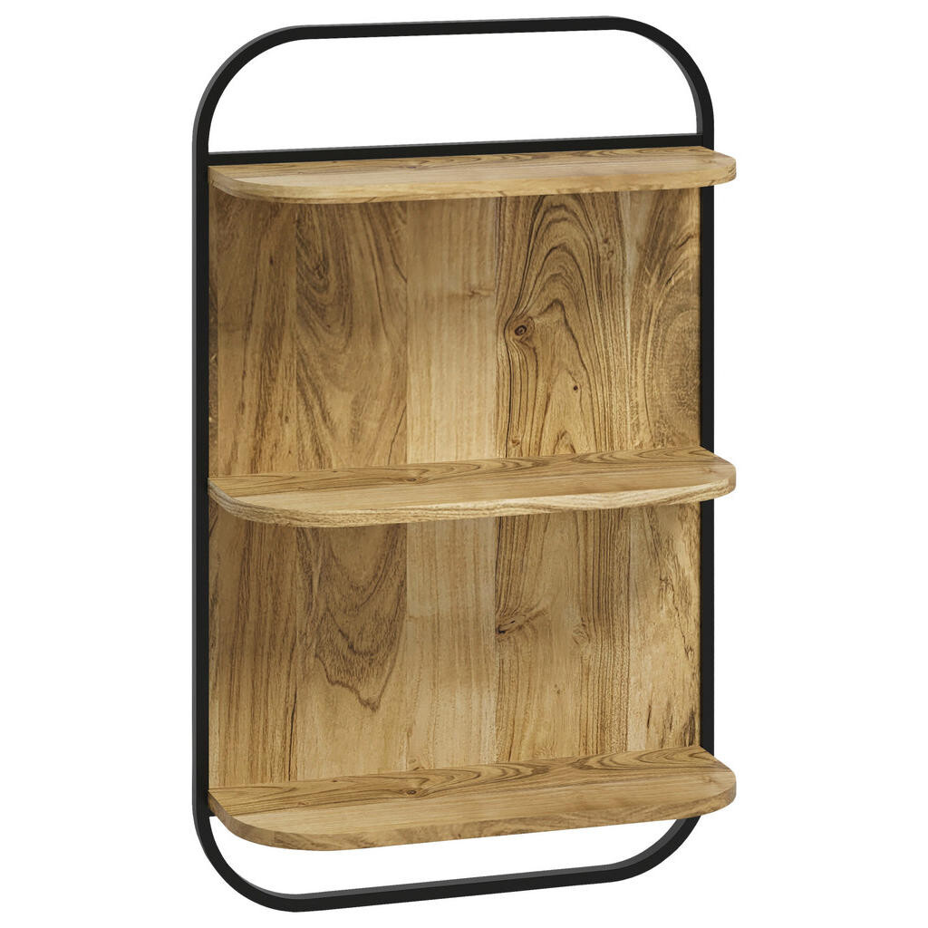 Livetastic REGÁL DO KÚPEĽNE, prírodná farba, čierna, 51/81/20 cm