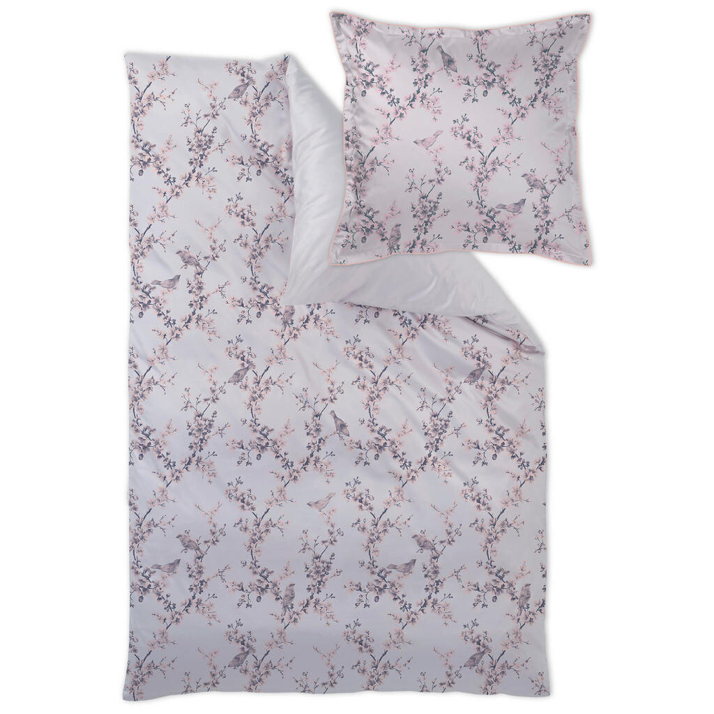 Curt Bauer POSTEĽNÁ BIELIZEŇ, damask, ružová, strieborná, svetloružová, 140/200 cm