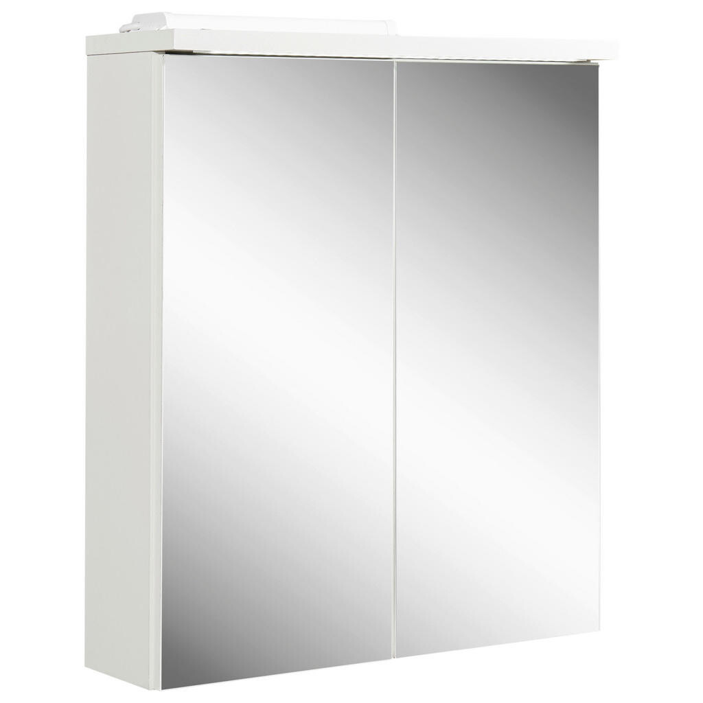 Livetastic ZRKADLOVÁ SKRINKA, biela s vysokým leskom, biela, 60/68/20 cm