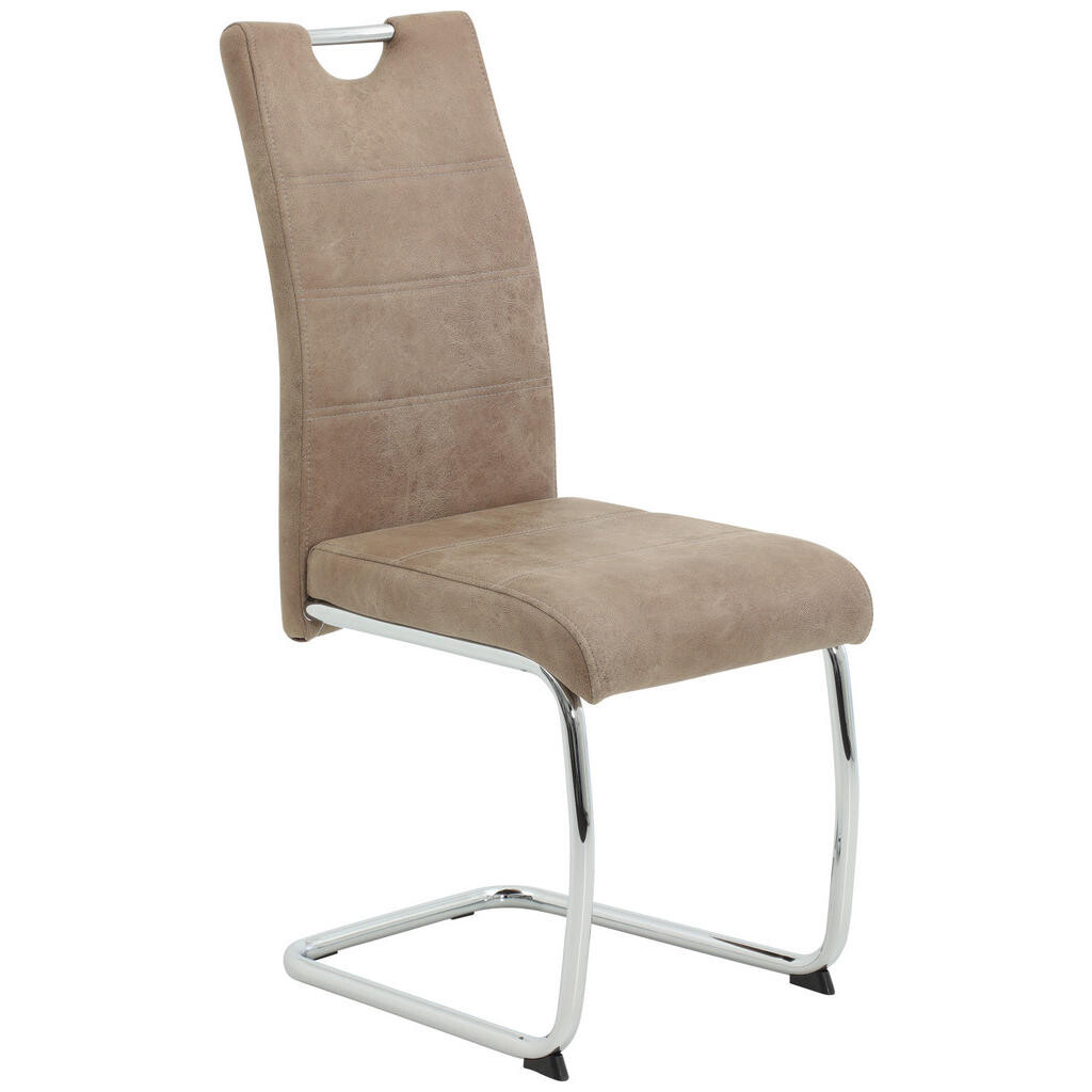 Carryhome STOLIČKA S PRUŽNÝM PODNOŽÍM, mikrovlákno, béžová