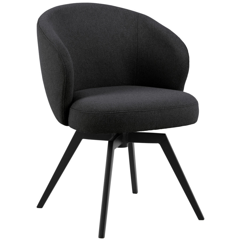 MID.YOU STOLIČKA S PODRÚČKAMI, štruktúra, antracitová, čierna