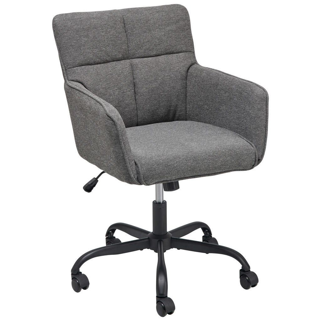 MID.YOU OTOČNÁ STOLIČKA, vzhľad ľanu, tmavosivá