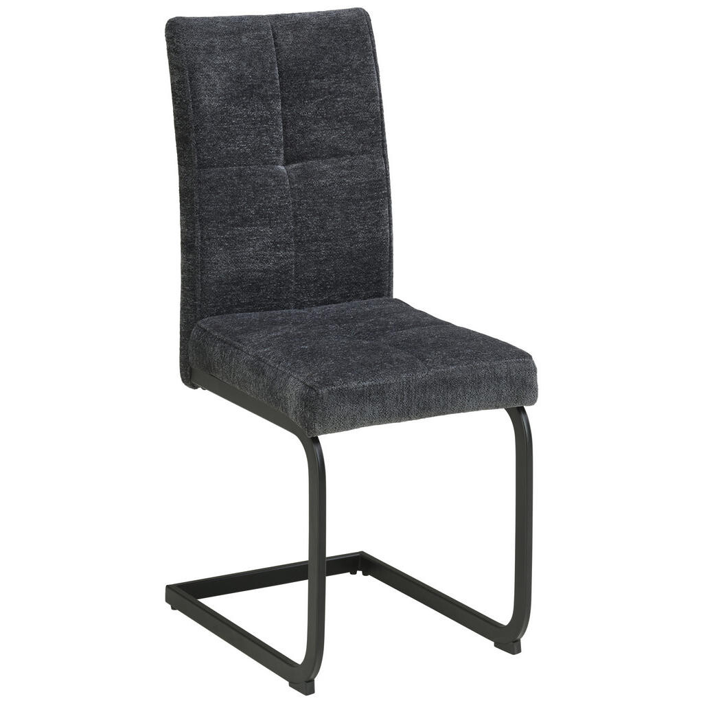 MID.YOU STOLIČKA S PRUŽNÝM PODNOŽÍM, vzhľad ľanu, tmavosivá