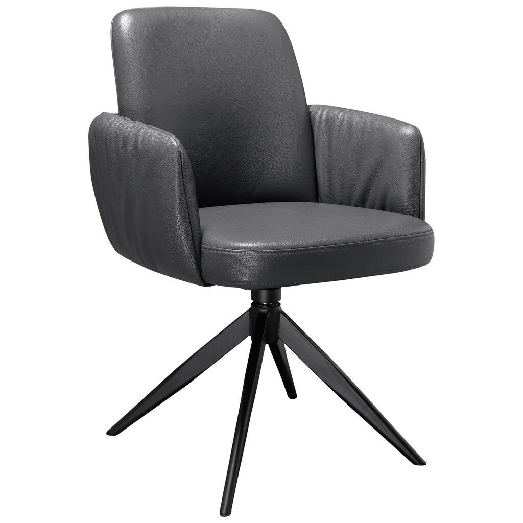 Moderano STOLIČKA S PODRÚČKAMI, antracitová, čierna